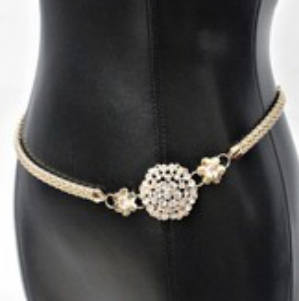 Brand New - Rhinestone & Gold Stretch Bracelet